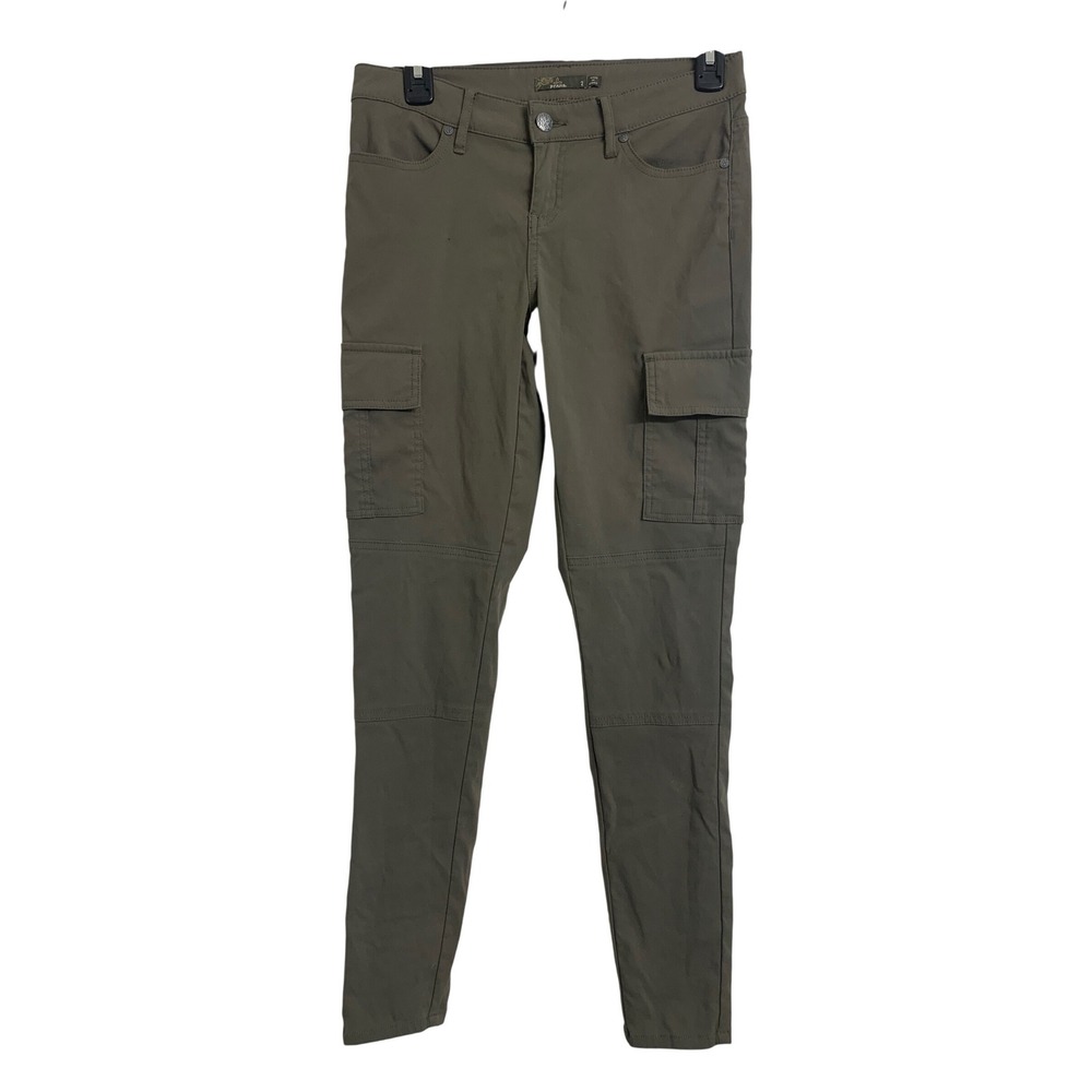 Prana Halle Cargo Moto Style Pants  2 Olive‎ Green Gorpcore Hiking Outdoor Pants